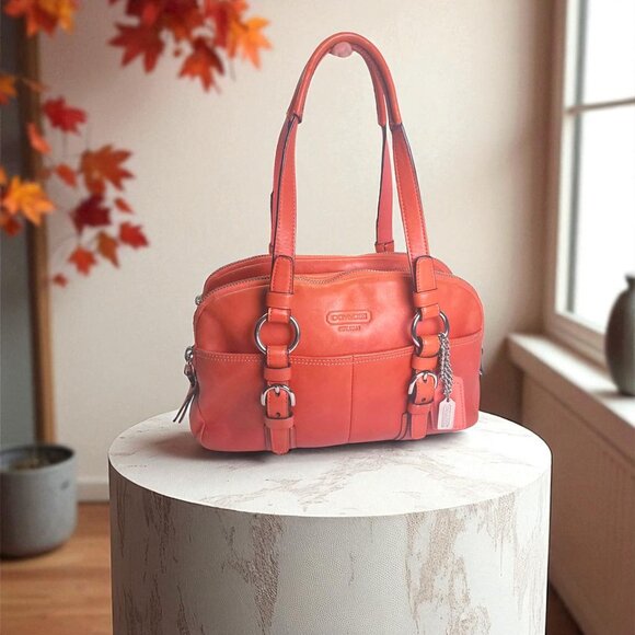 COACH Bonnie Leather Soho Satchel /shoulder bag. Vintage Burnt Orange Sienna - Picture 1 of 14
